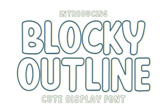 Blocky Outline: A Bold Display Font for Editorial Design