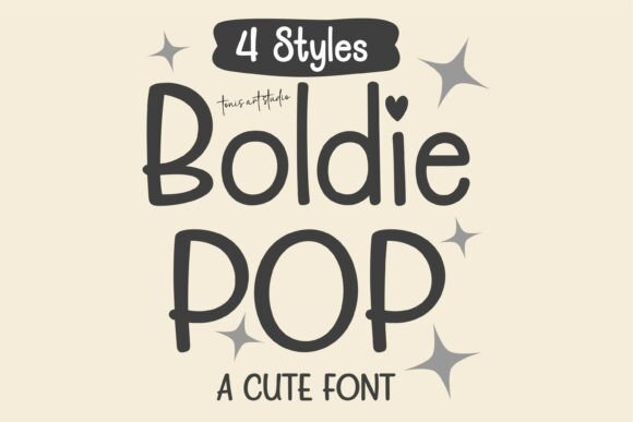 Boldie Pop Bundle: A Whimsical Display Font for Small Business Branding