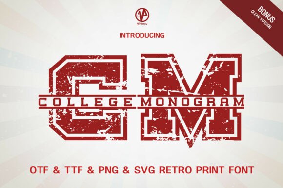 College Monogram: Vintage Display Font for Marketers