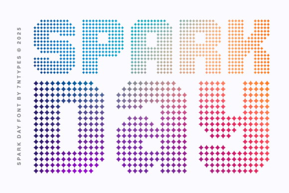 Spark Day: A Diamond Display Font for Handmade Makers
