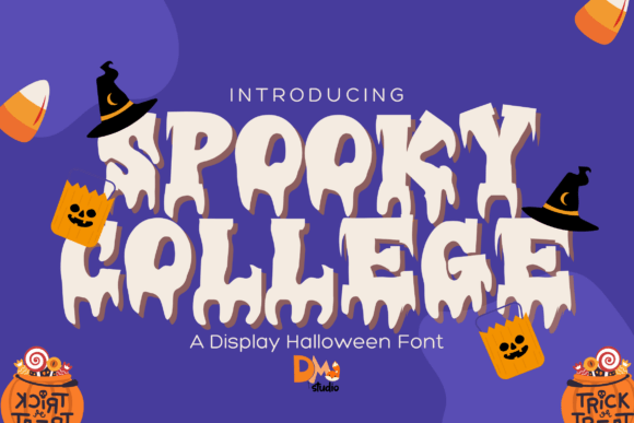 Spooky College Font: A Display Typeface for Digital Design
