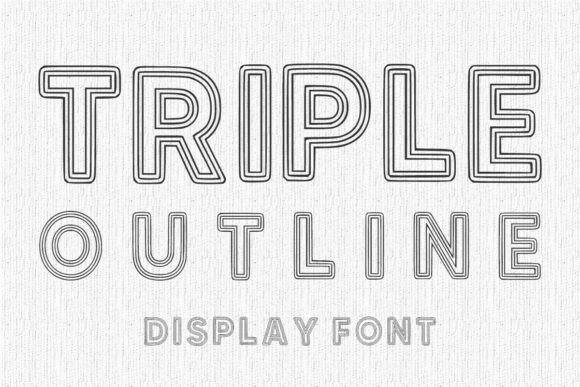 Triple Outline: A Display Font with Depth for Editorial Design